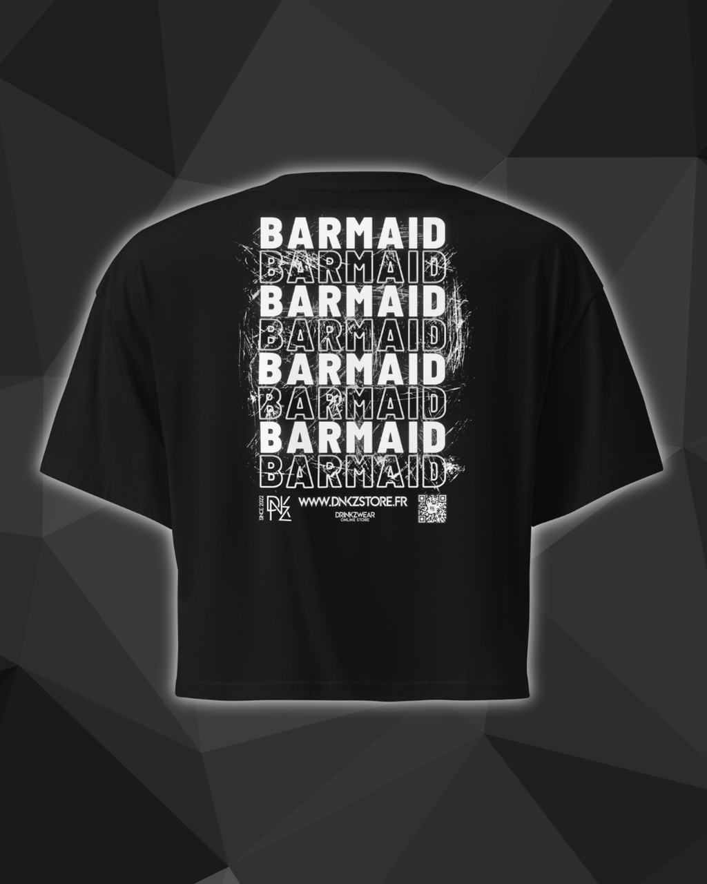 Crop top DNKZ Barmaid - "White"