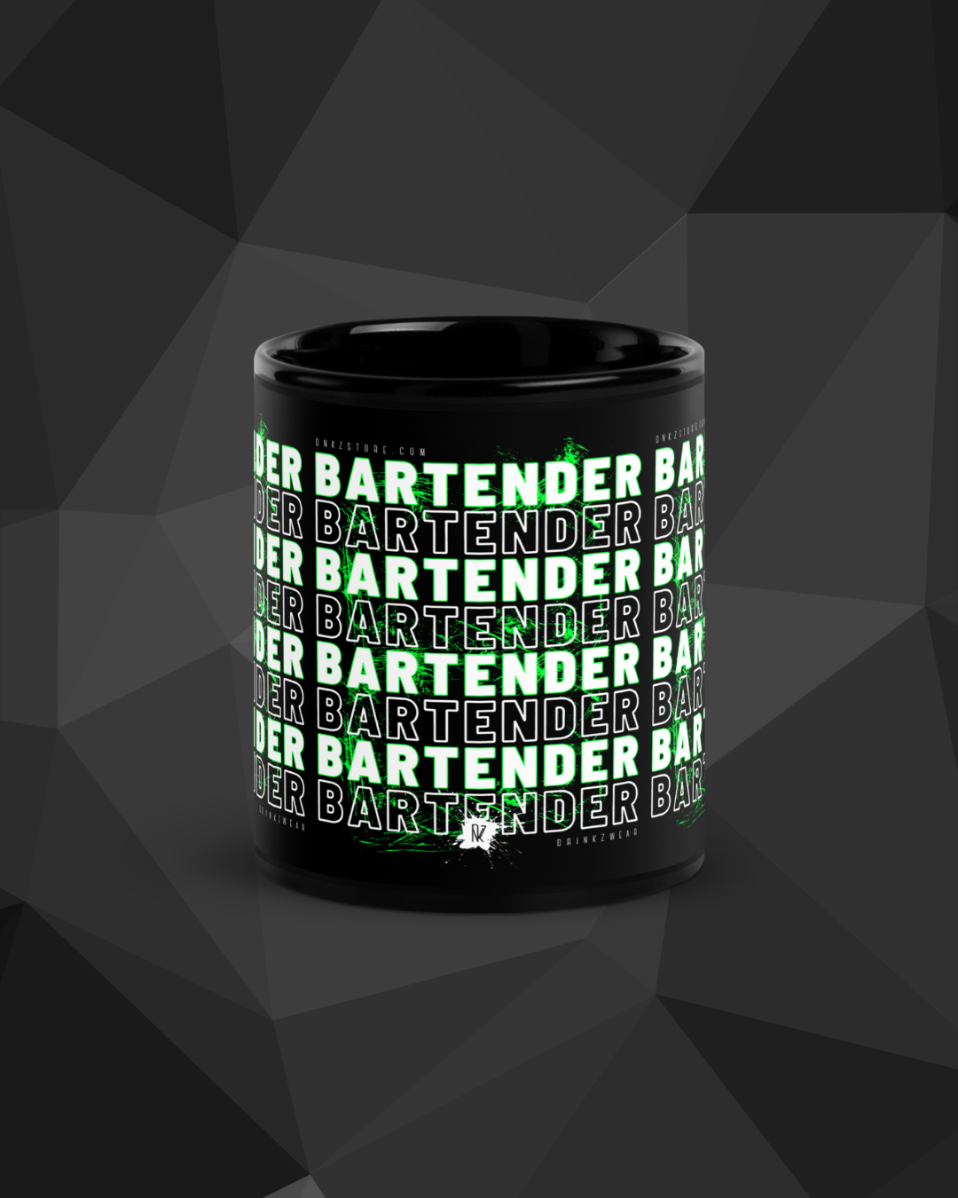Mug noir DNKZ Crew Bartender - "Green"