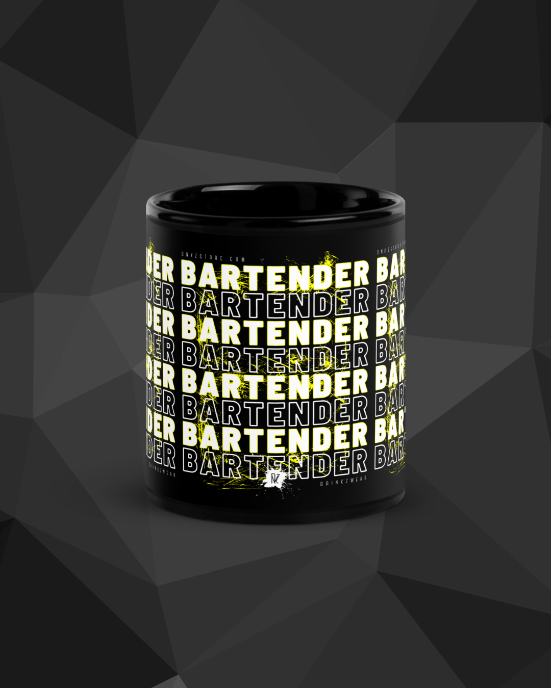 Mug noir DNKZ Crew Bartender - "Yellow"