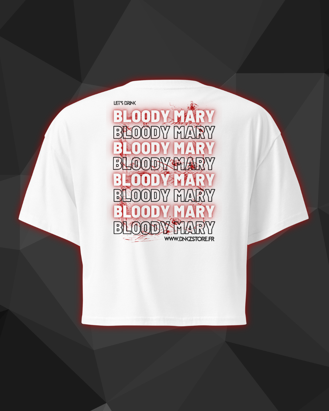 Crop Top DNKZ Multiply "Bloody Mary" — dos, crop top barmaid France