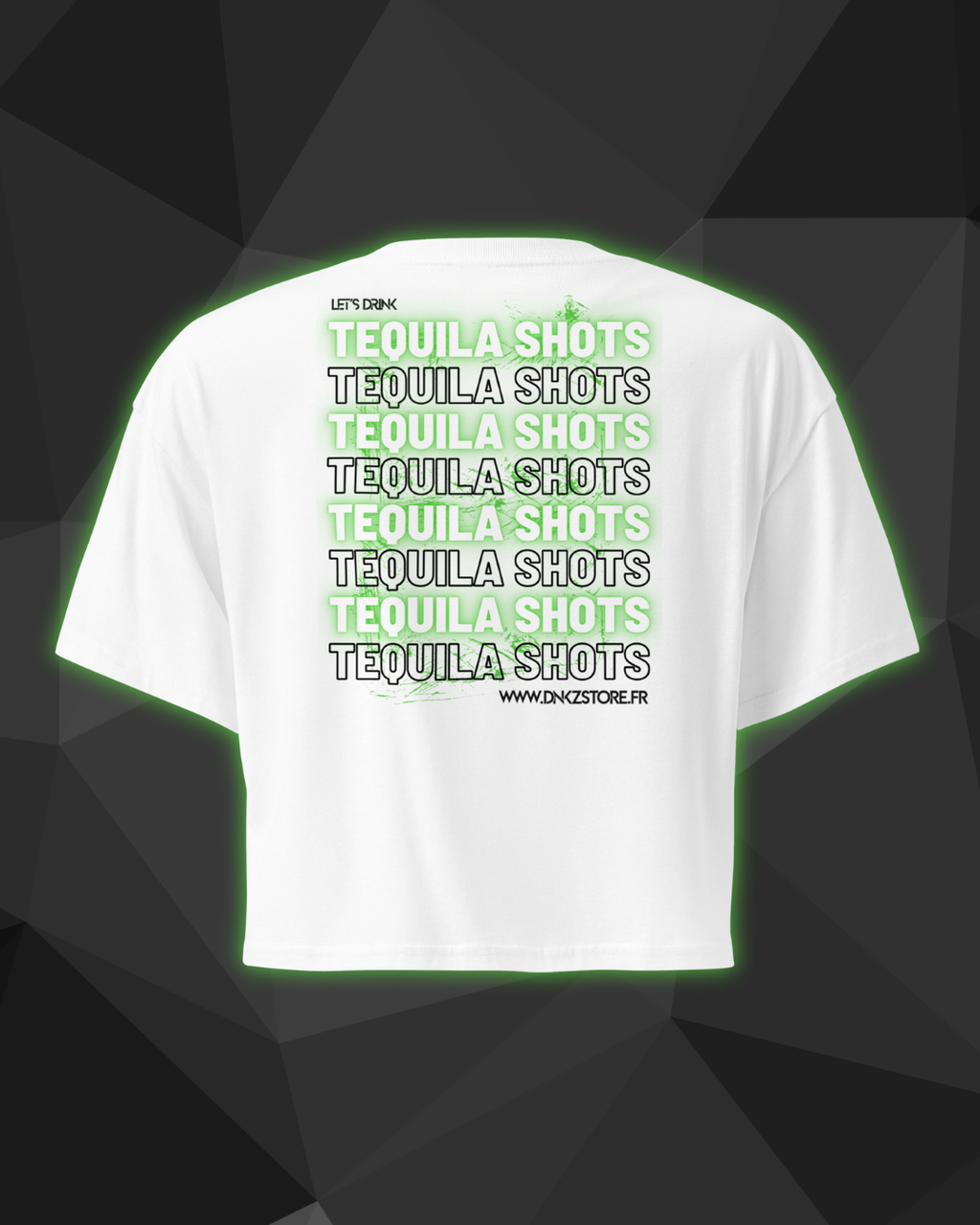 Crop Top DNKZ Multiply "Tequila Shots" — dos, crop top barmaid France
