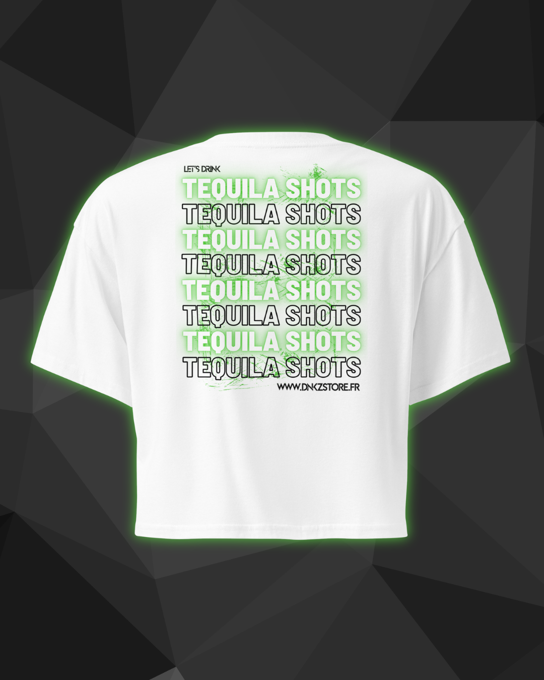 Crop Top DNKZ Multiply "Tequila Shots" — dos, crop top barmaid France