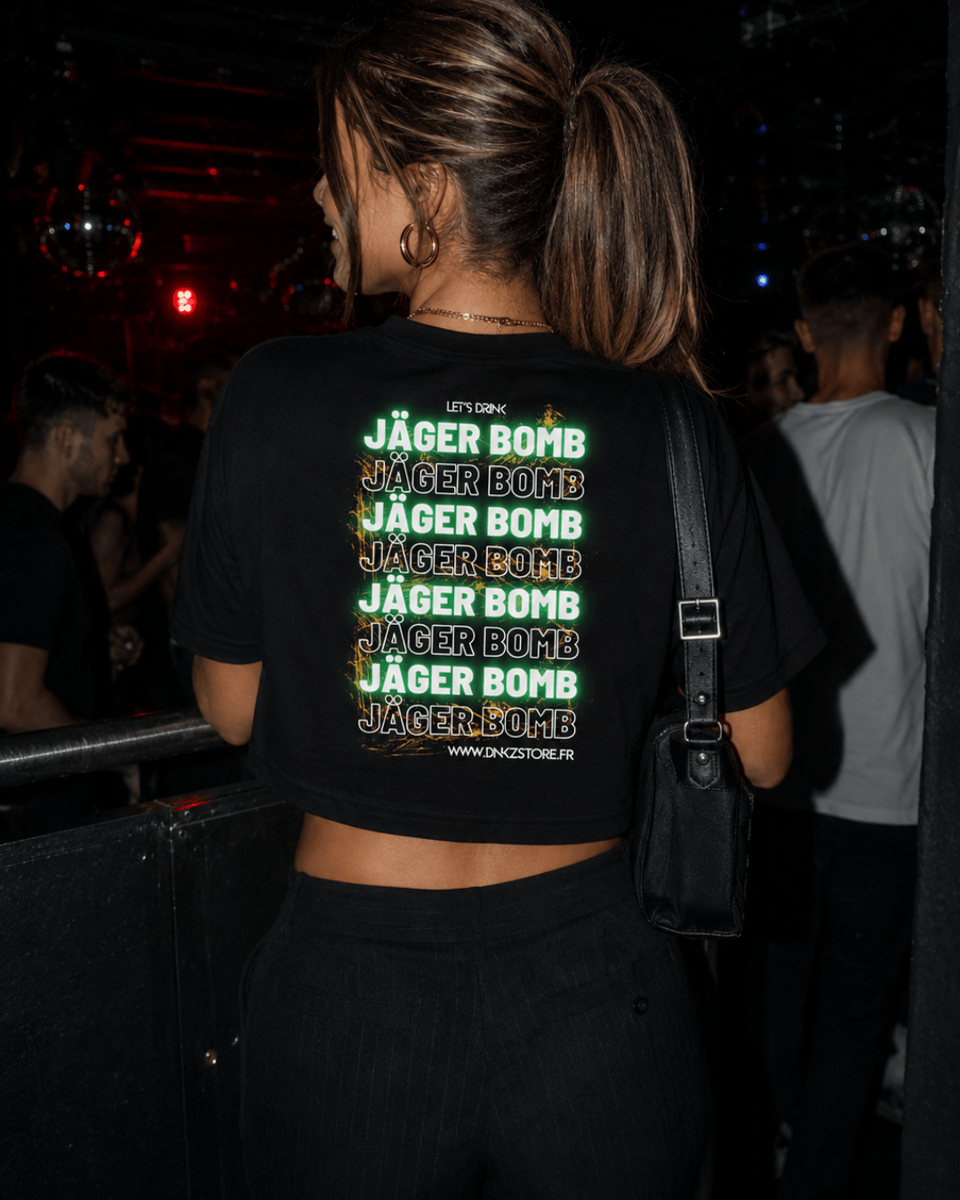 Crop Top DNKZ Multiply "Jäger Bomb" — dos, crop top barmaid France