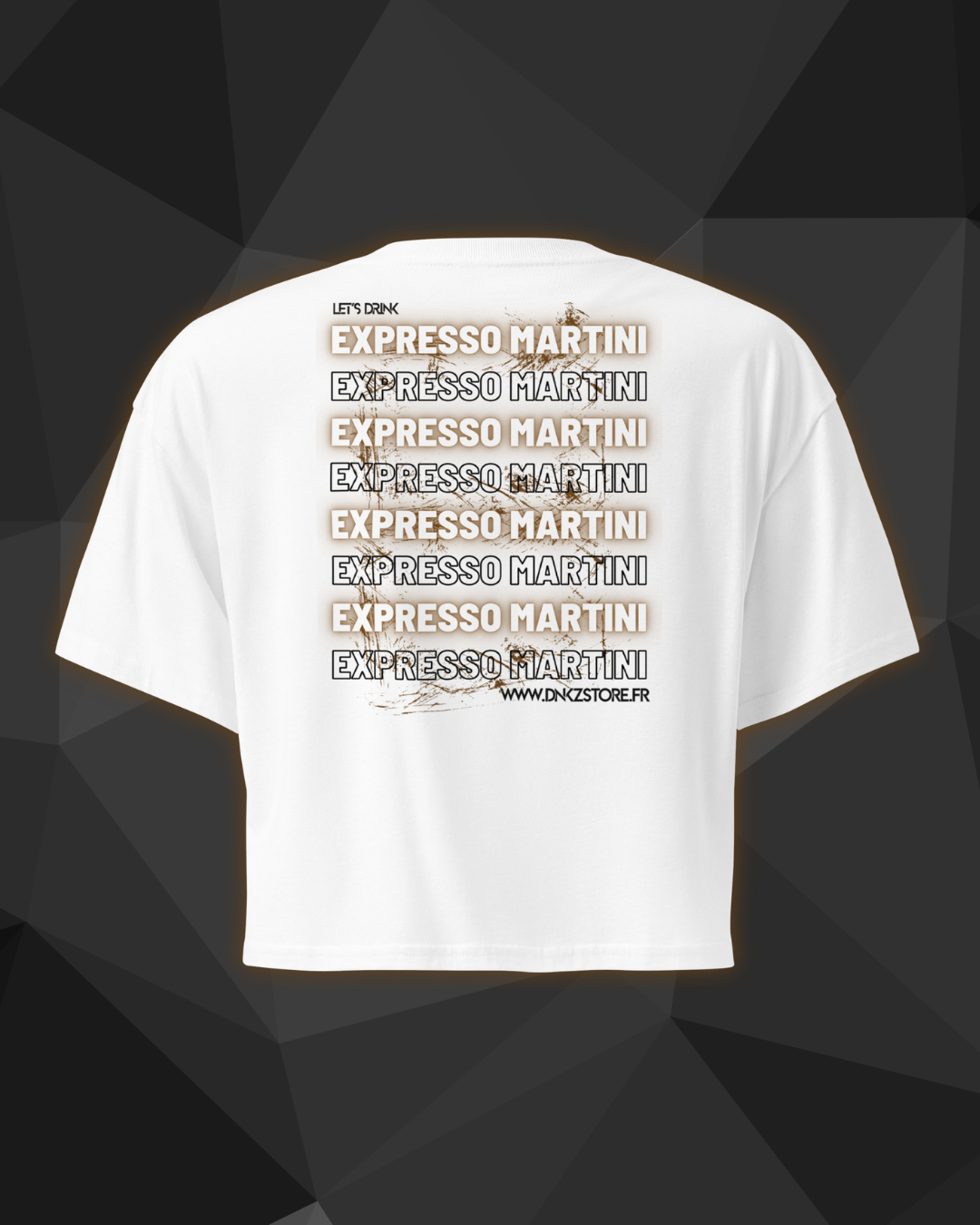 Crop Top DNKZ Multiply "Expresso Martini" — face, crop top femme cocktail bartender streetwear
