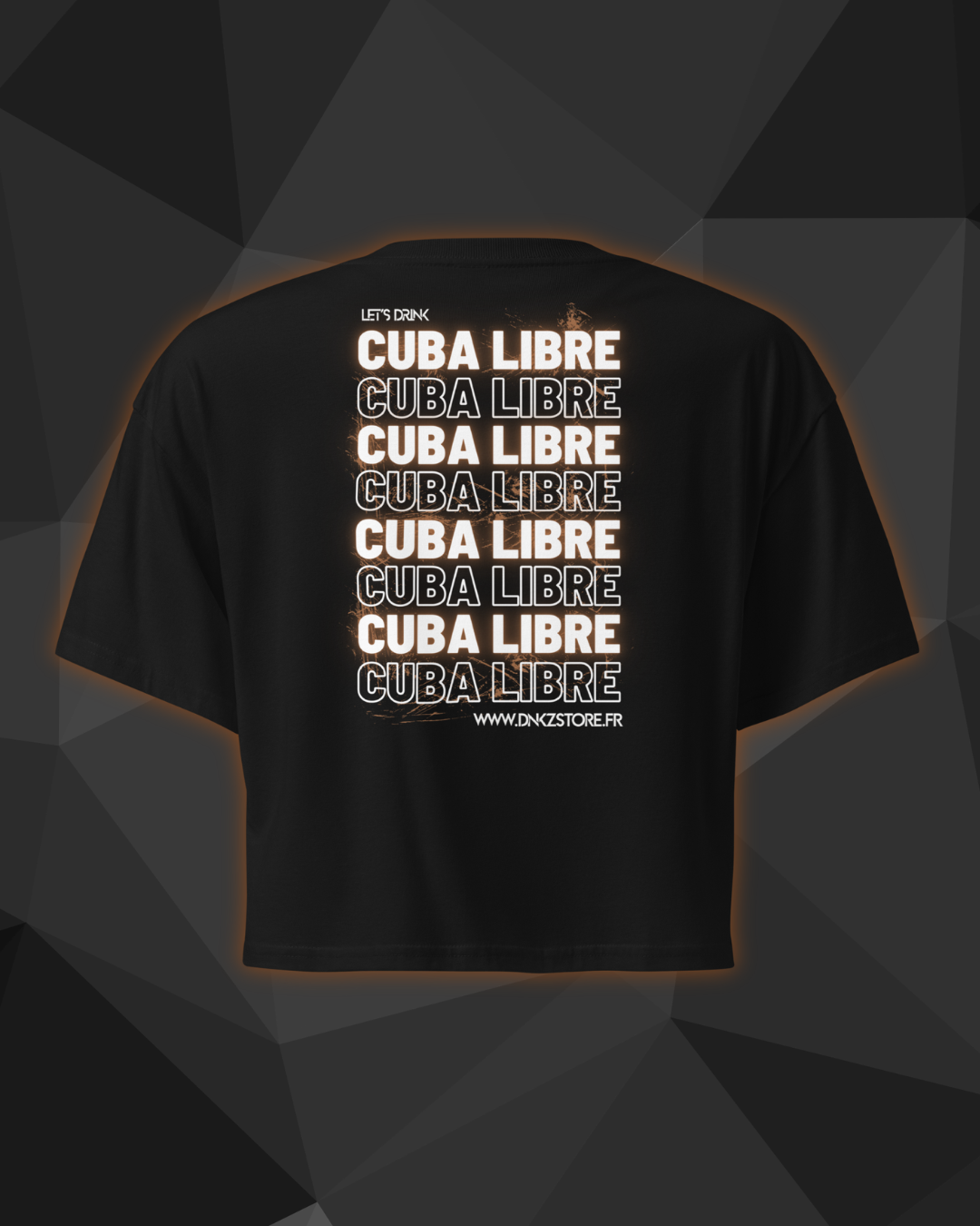 Crop Top DNKZ Multiply "Cuba Libre" — face, crop top femme cocktail bartender streetwear