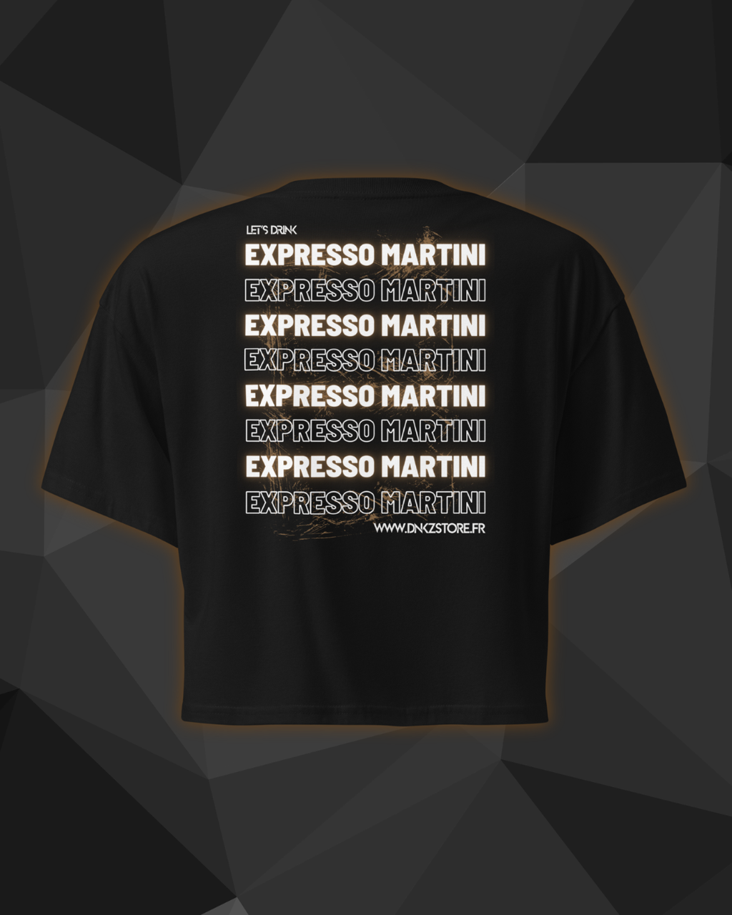 Crop Top DNKZ Multiply "Expresso Martini" — dos, crop top barmaid France