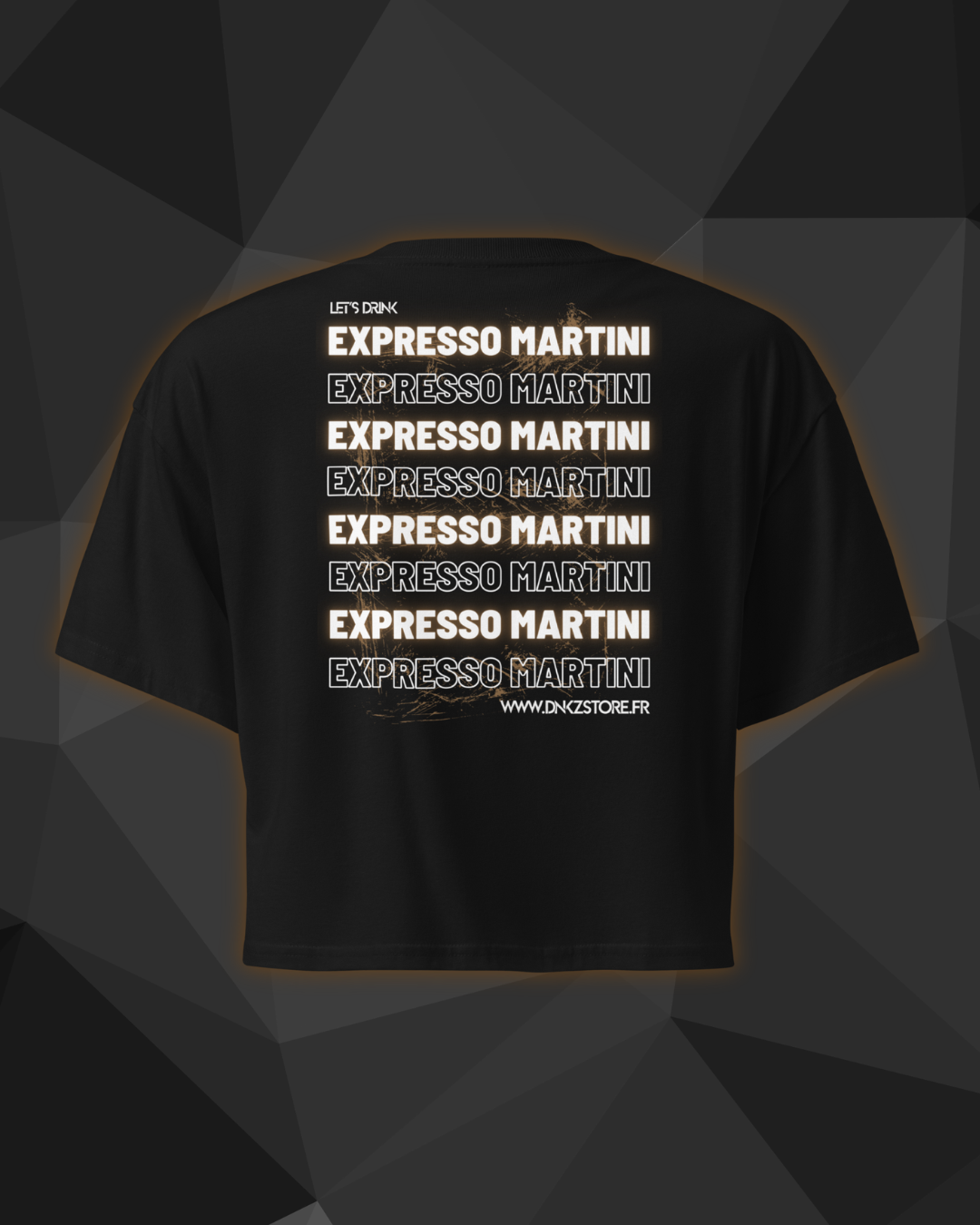 Crop Top DNKZ Multiply "Expresso Martini" — dos, crop top barmaid France