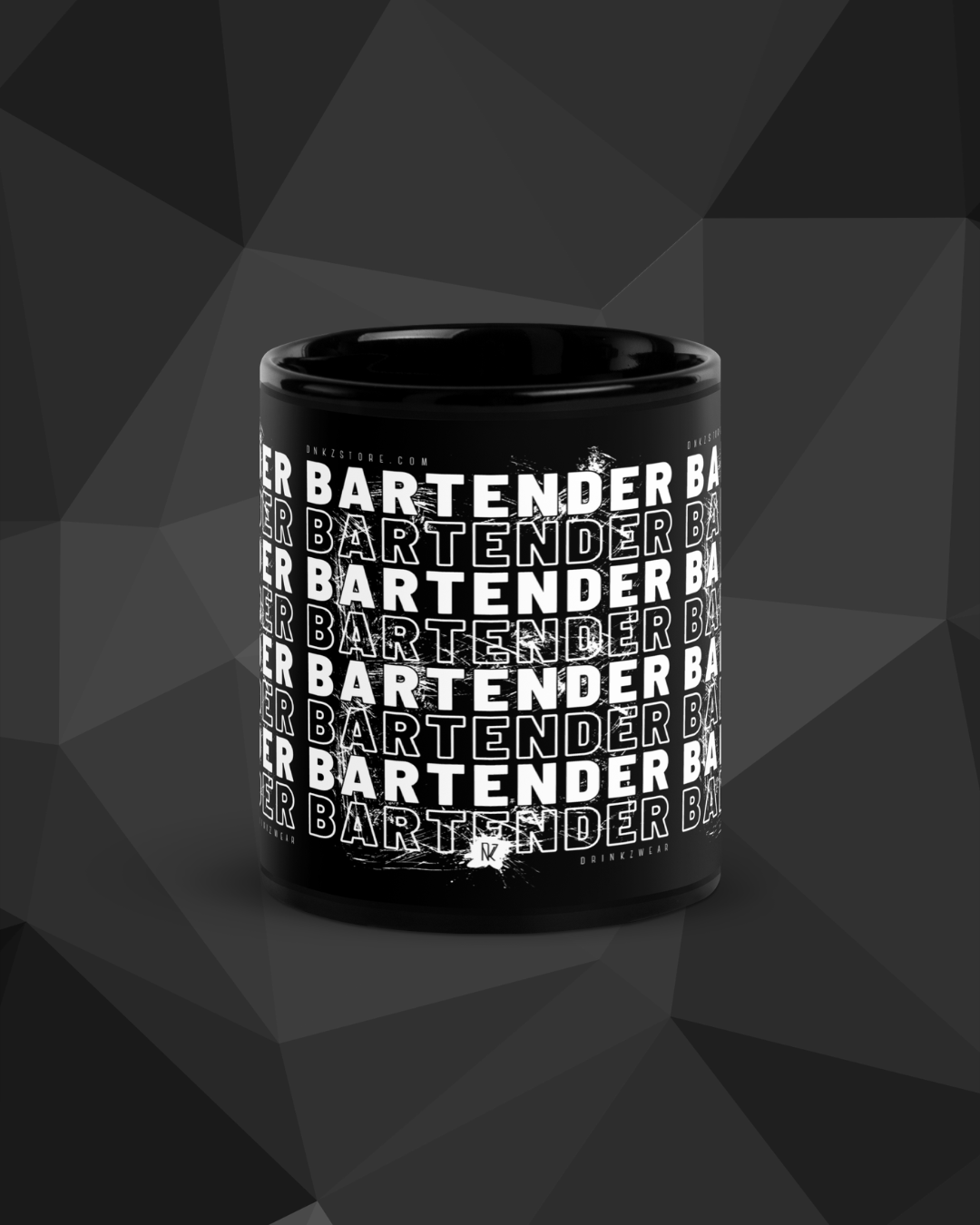Mug noir DNKZ Crew Bartender - "White"