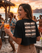 Crop Top DNKZ Lifestyle "Aperol Spritz" — dos, crop top barmaid France