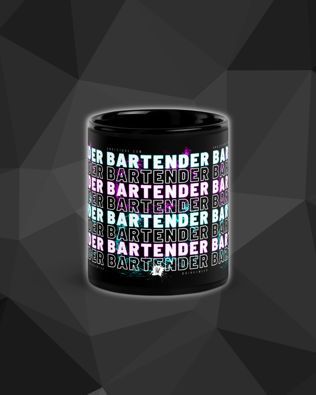 Mug noir DNKZ Crew Bartender - "Blue & Purple"
