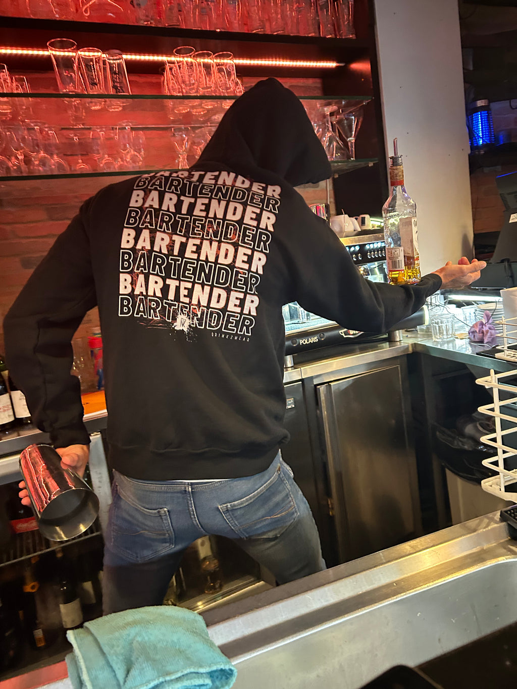 Hoodie DNKZ Crew Bartender - "Red"