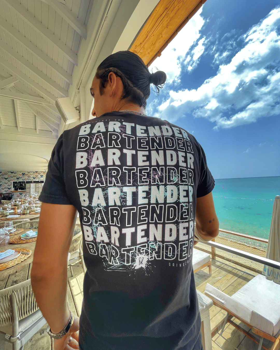 T-shirt DNKZ Crew Bartender - "Blue & Purple"