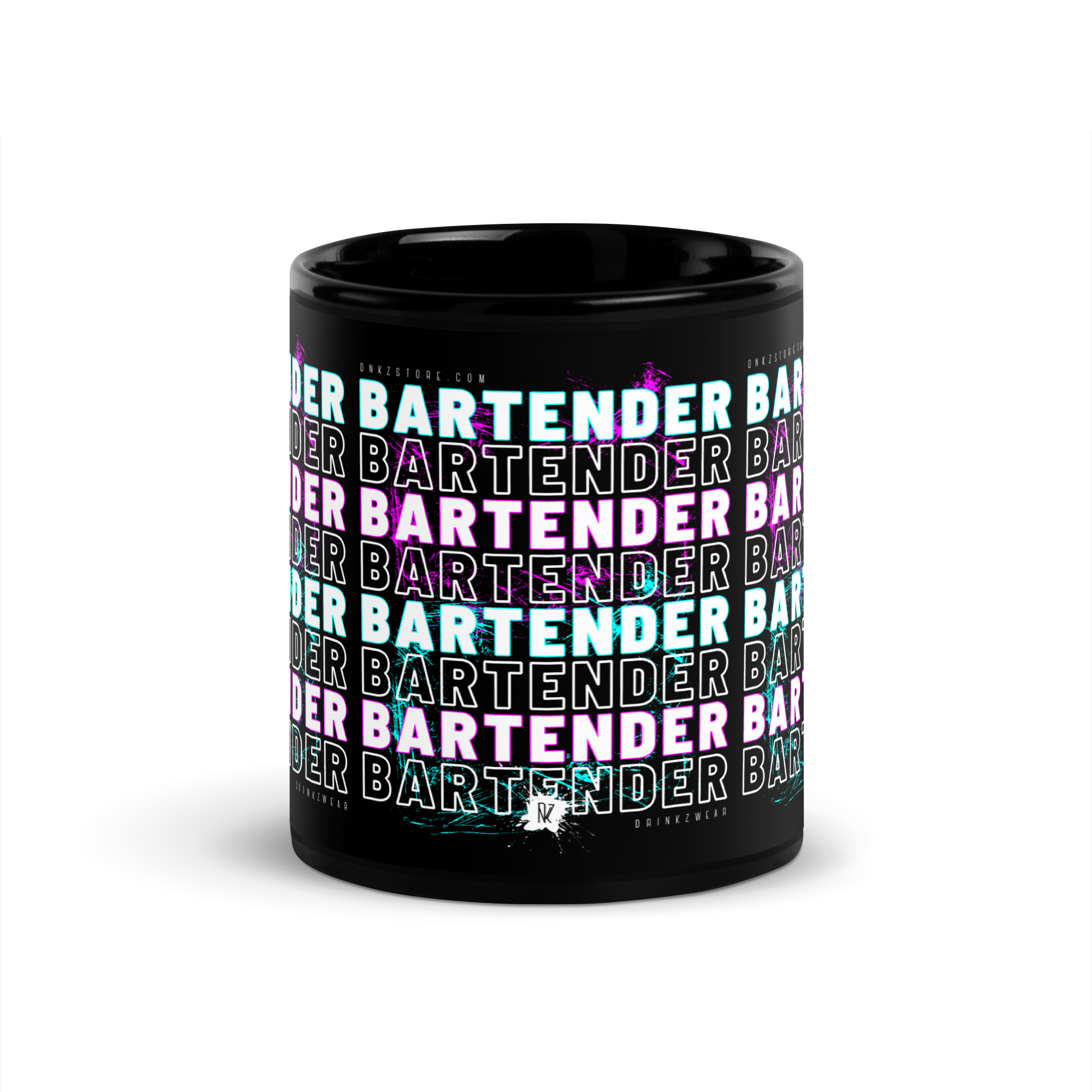 Mug noir DNKZ Crew Bartender - "Blue & Purple"