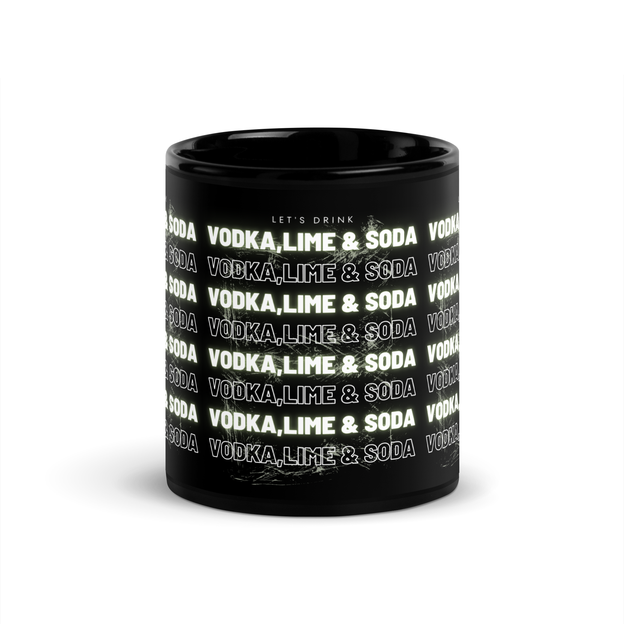 Mug noir DNKZ Multiply - "Vodka,Lime & Soda"