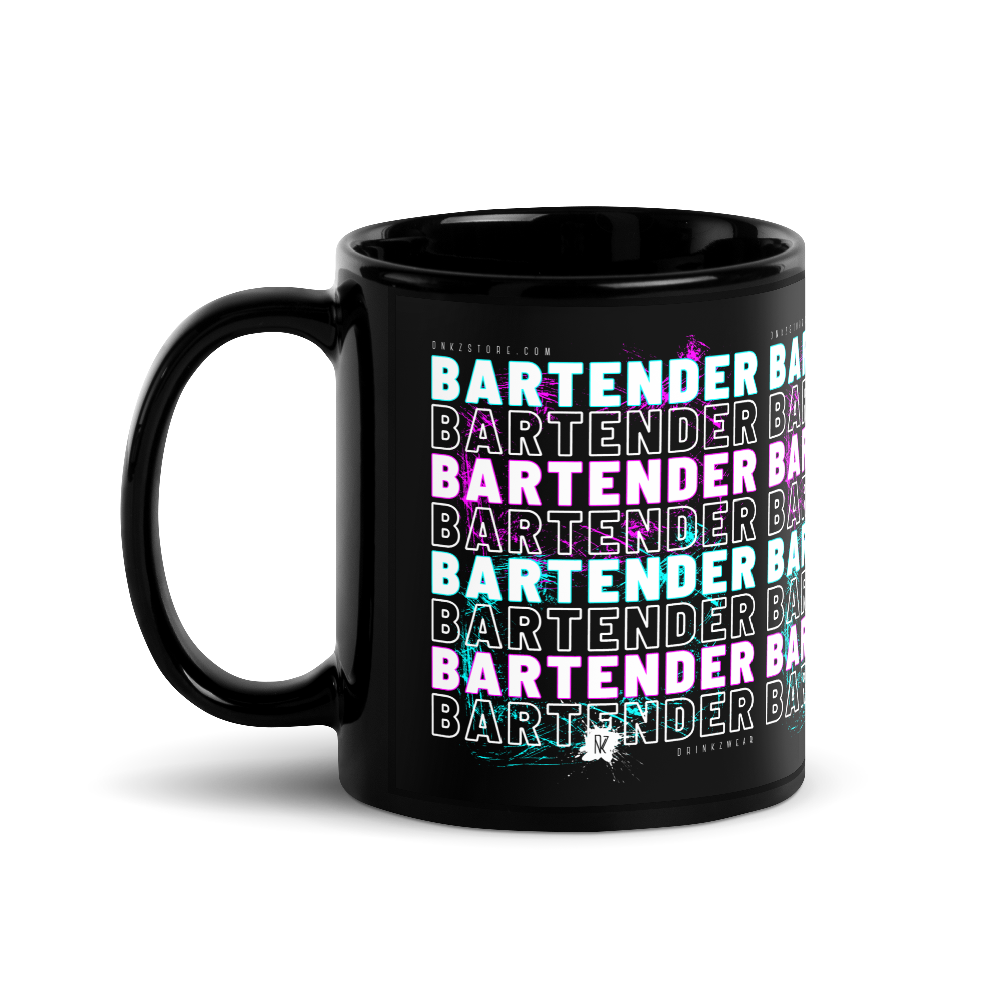 Mug noir DNKZ Crew Bartender - "Blue & Purple"