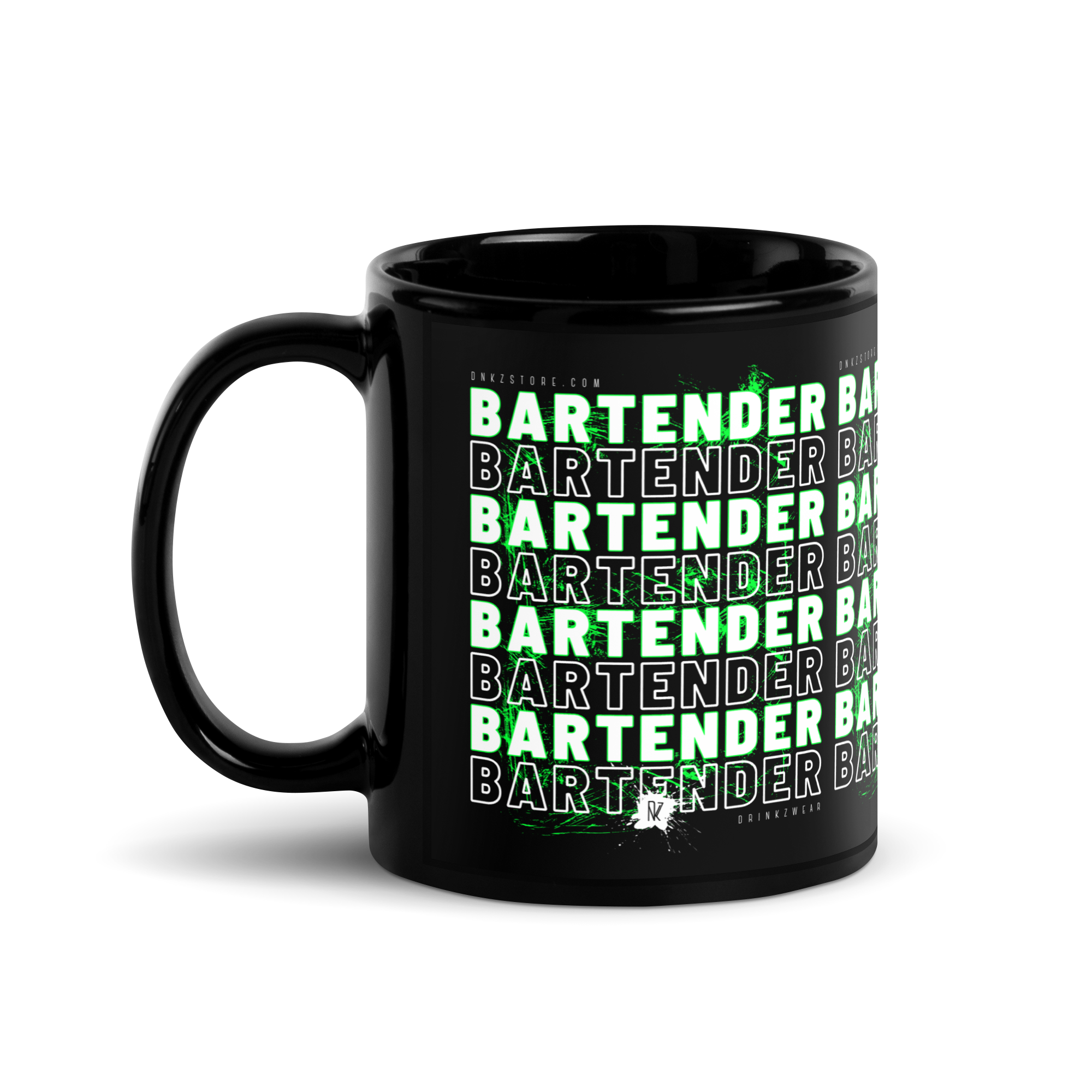 Mug noir DNKZ Crew Bartender - "Green"