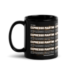 Mug Noir DNKZ Multiply "Expresso Martini" — détail, mug cocktail bartender streetwear