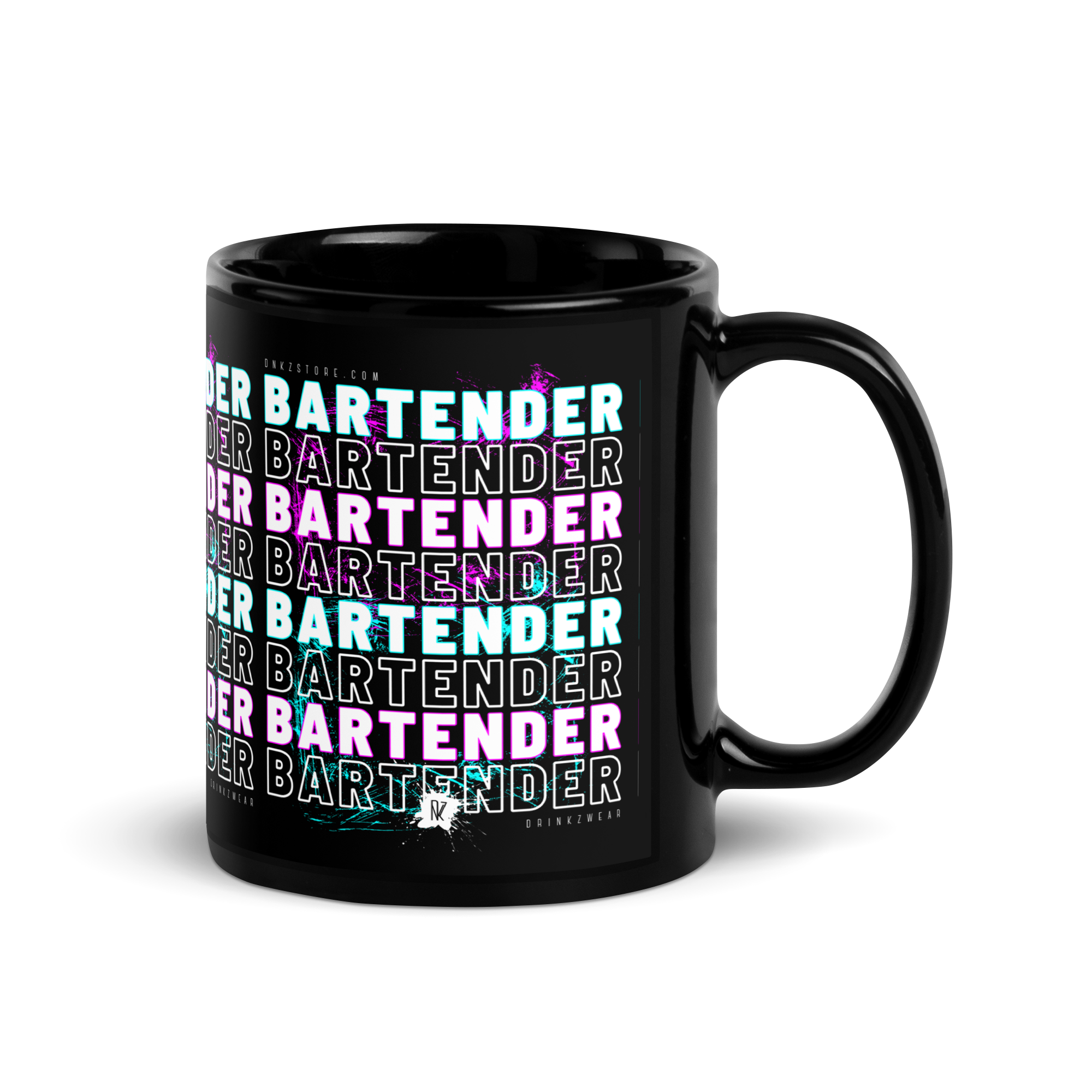 Mug noir DNKZ Crew Bartender - "Blue & Purple"