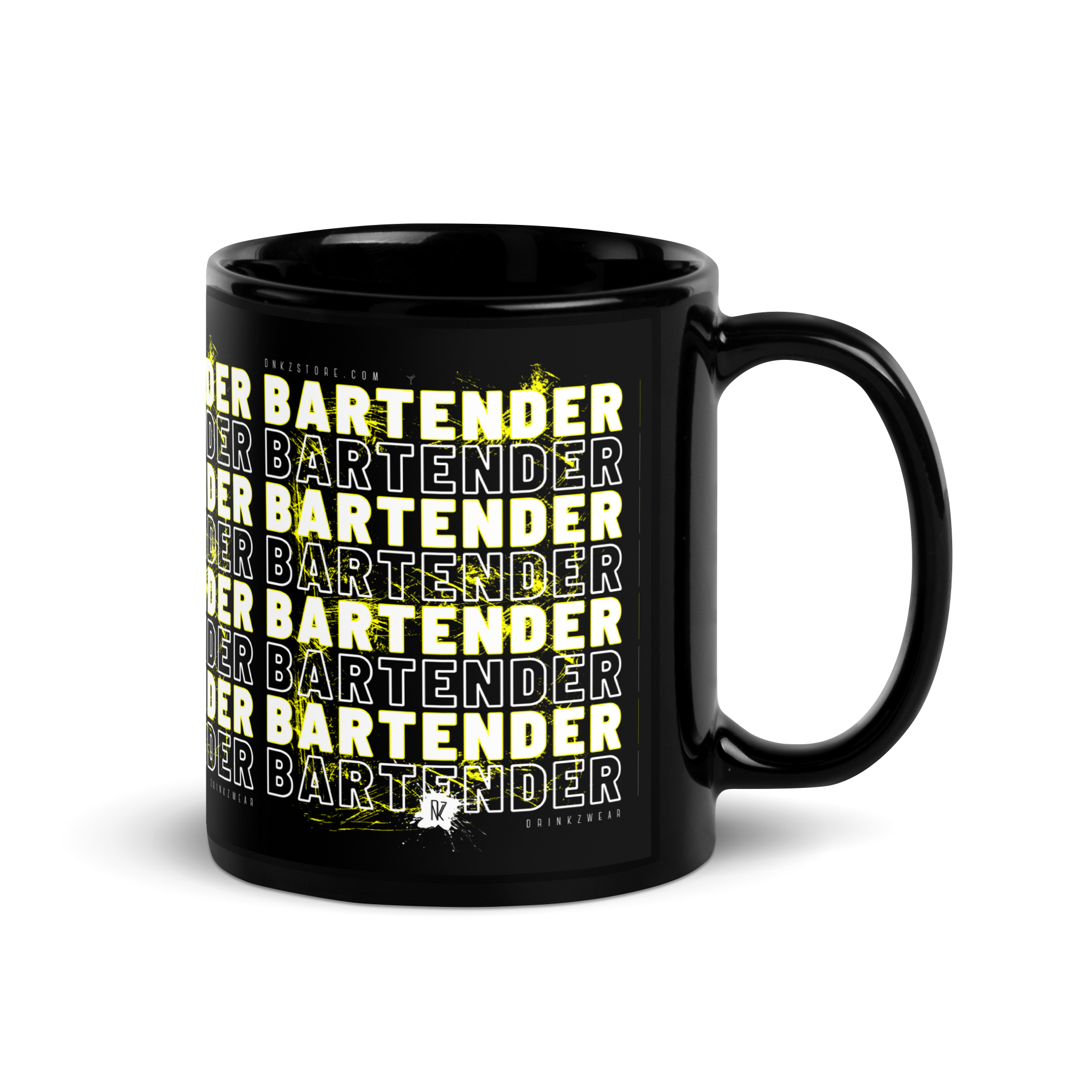 Mug noir DNKZ Crew Bartender - "Yellow"