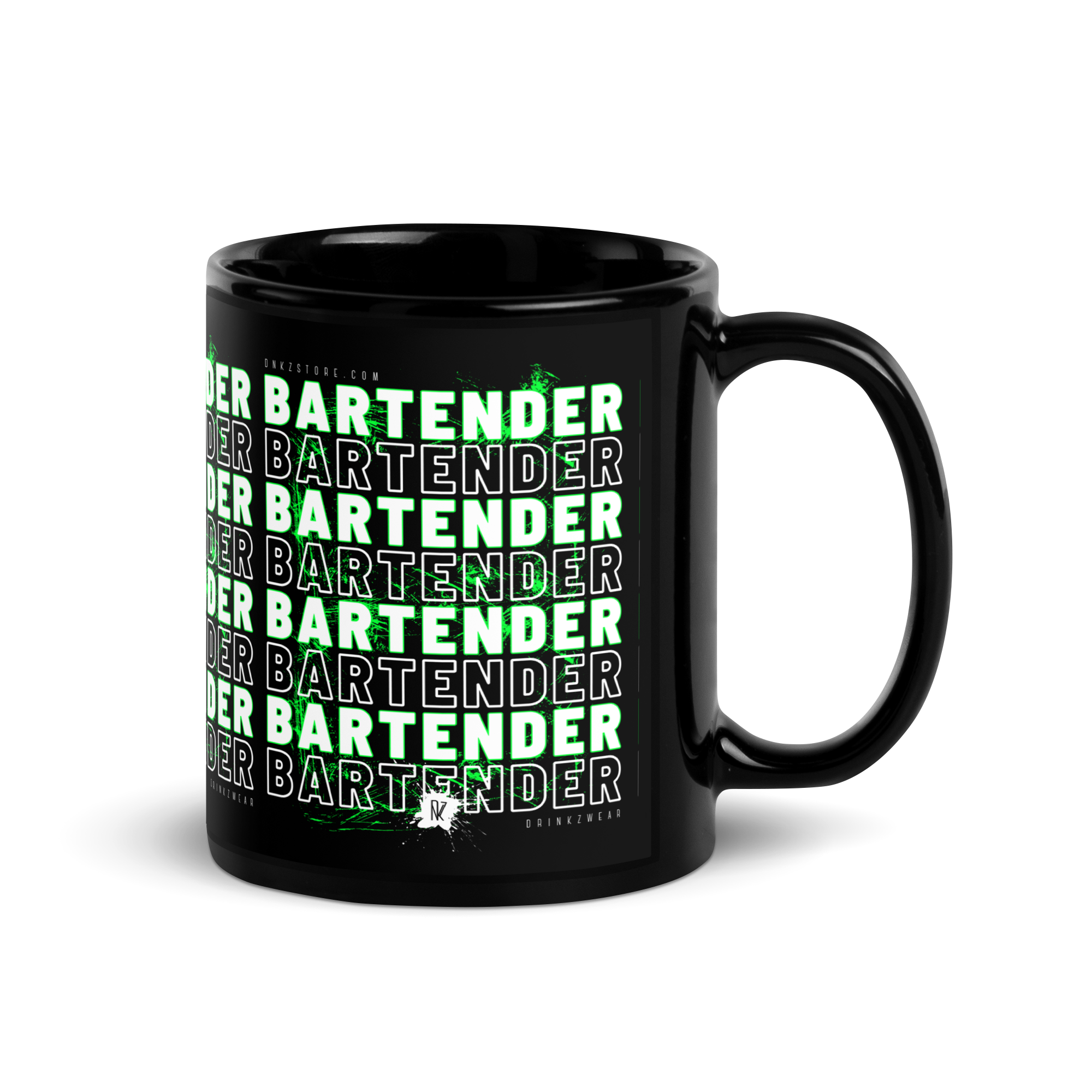 Mug noir DNKZ Crew Bartender - "Green"
