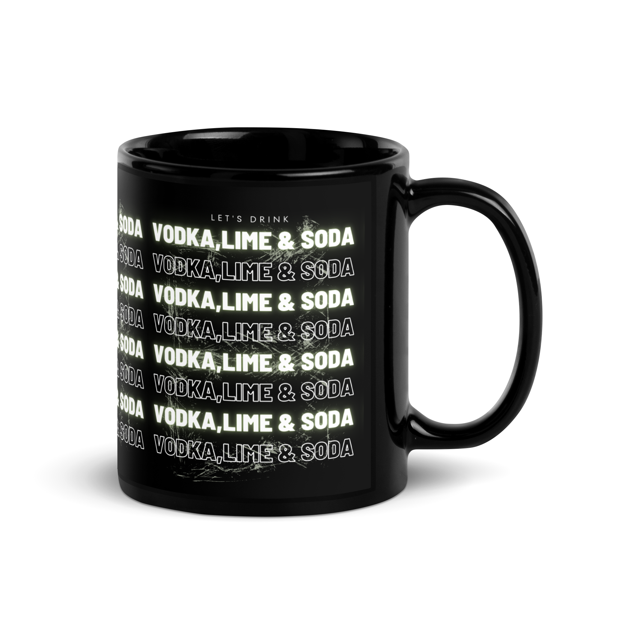 Mug noir DNKZ Multiply - "Vodka,Lime & Soda"
