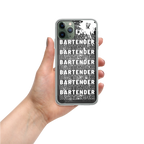 Coque iPhone DNKZ motif Crew Bartender blanc — barman bartender streetwear