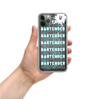 Coque iPhone DNKZ motif Crew Bartender bleu — barman bartender streetwear
