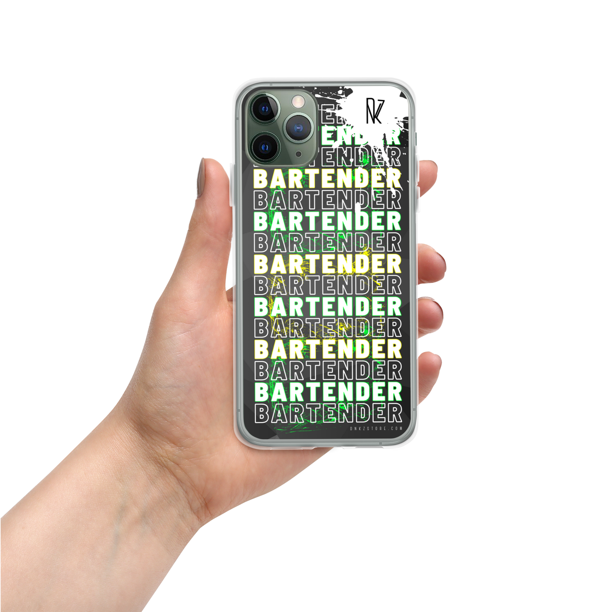 Coque pour iPhone® DNKZ Crew Bartender - "Green & Yellow"