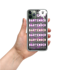 Coque iPhone DNKZ motif Crew Bartender violet — barman bartender streetwear