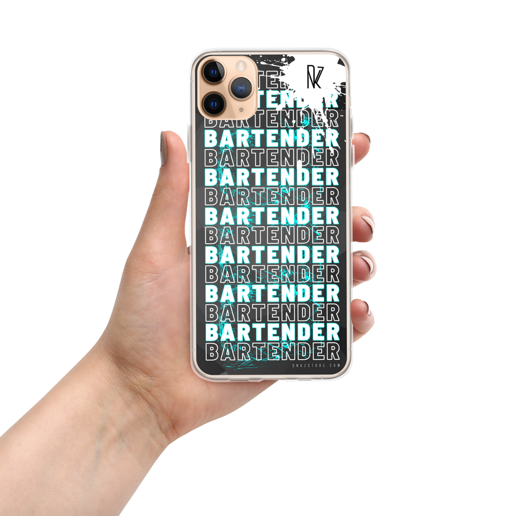 Coque iPhone bartender DNKZ bleu — Crew Bartender lifestyle streetwear