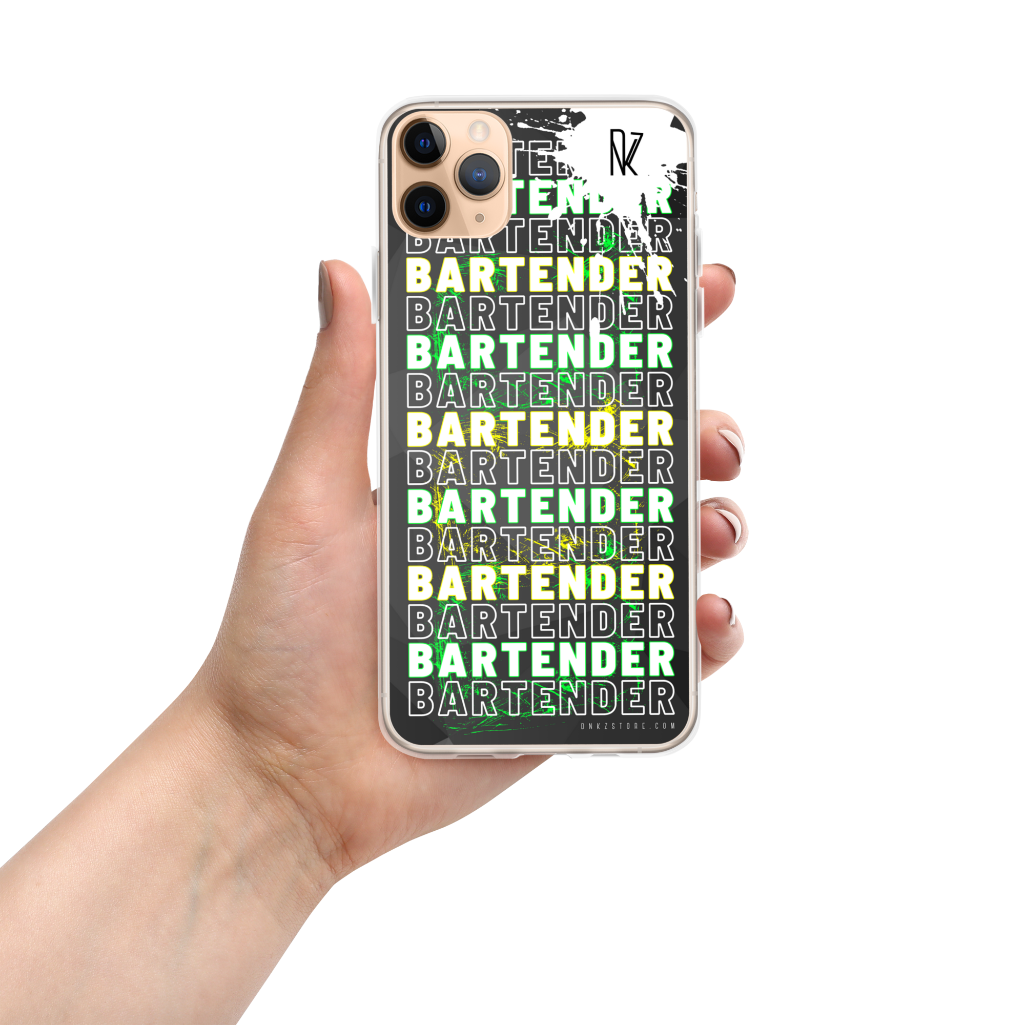 Coque pour iPhone® DNKZ Crew Bartender - "Green & Yellow"