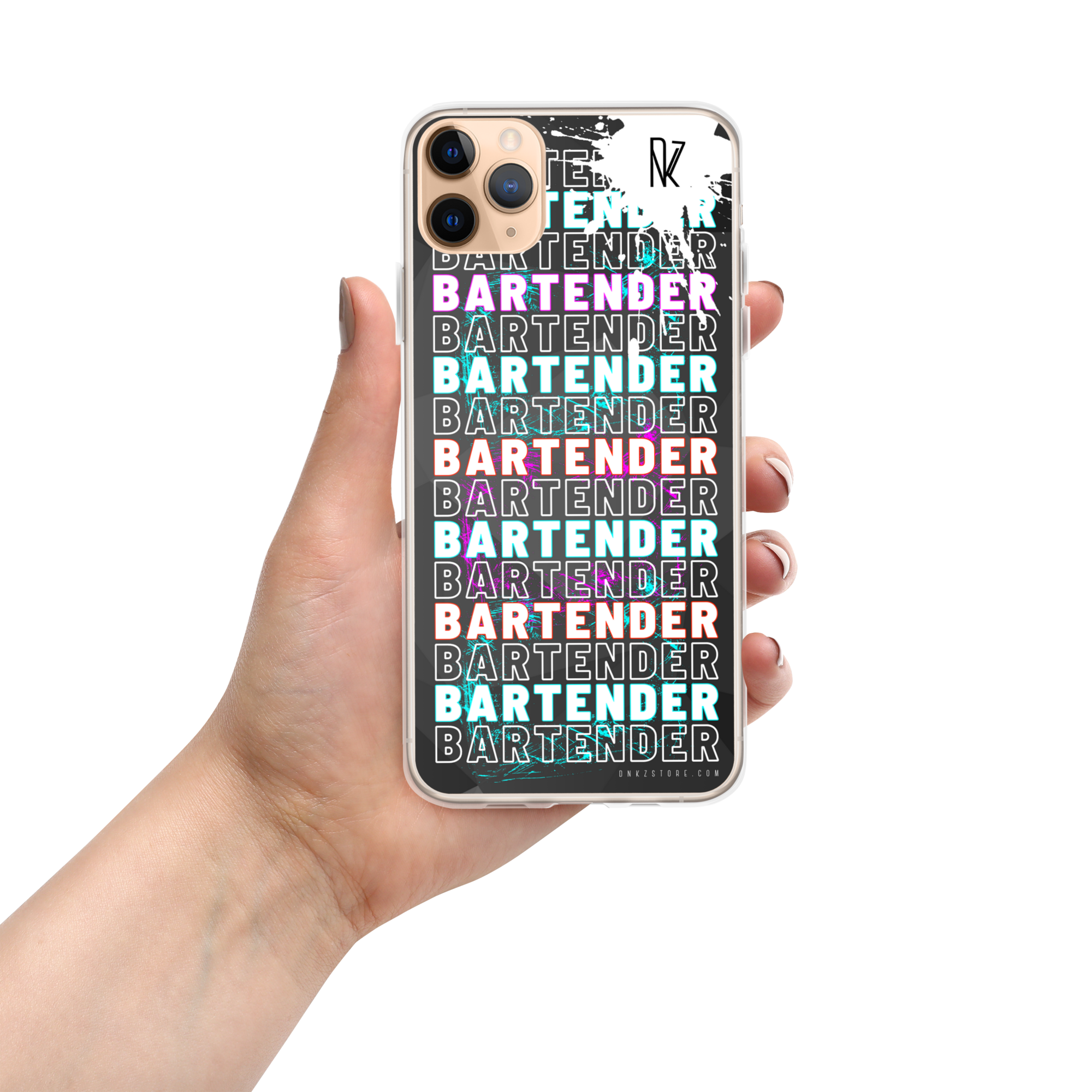 Coque pour iPhone® DNKZ Crew Bartender - "Blue & Purple"