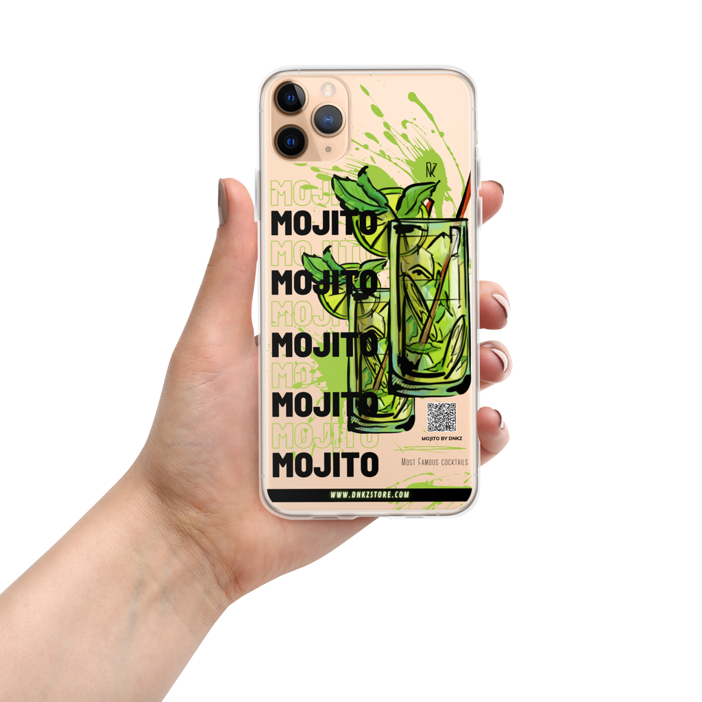 Coque iPhone DNKZ Most Famous Cocktails "Mojito" — protection iPhone barman barmaid France