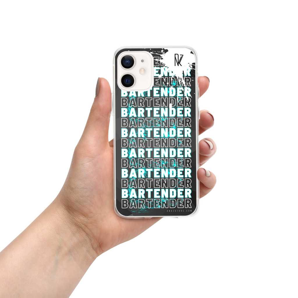 DNKZ coque iPhone bleu — bartender lifestyle streetwear France