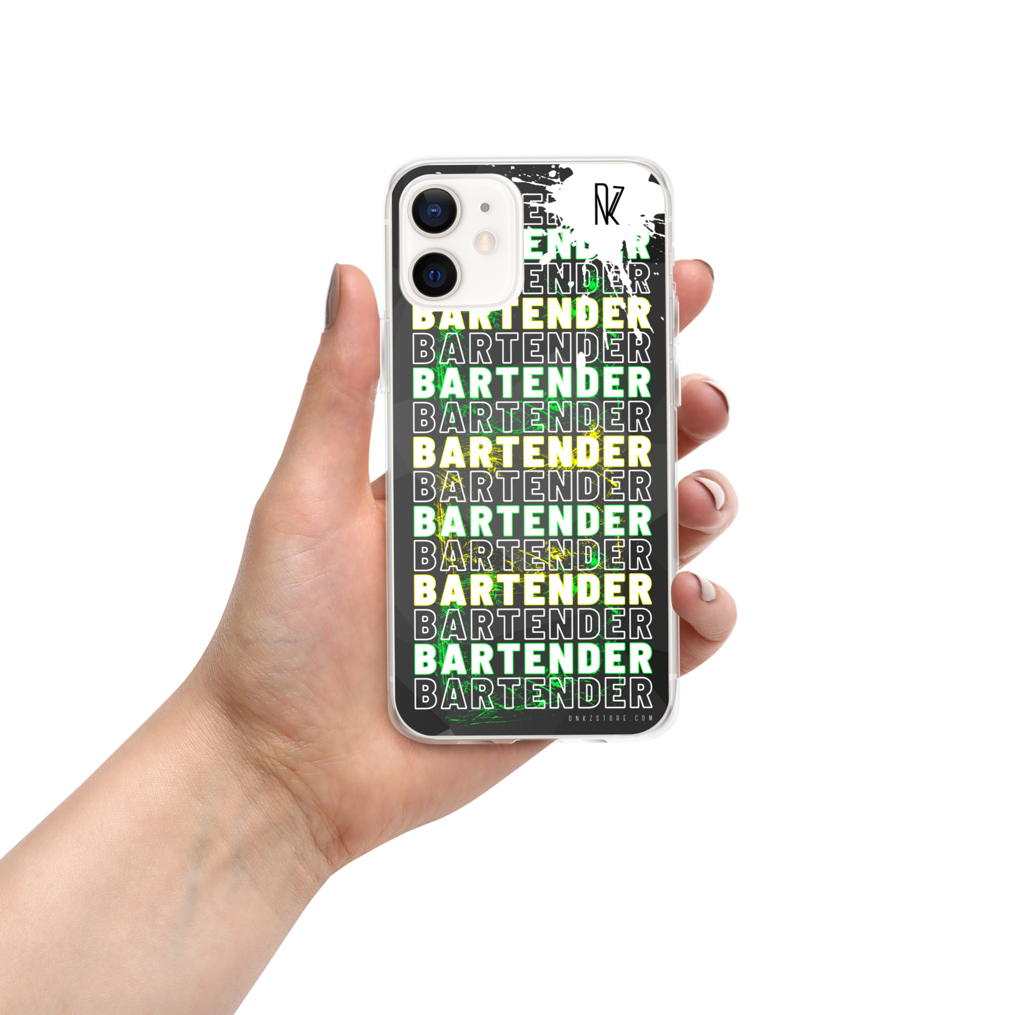 Coque pour iPhone® DNKZ Crew Bartender - "Green & Yellow"