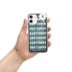 Coque iPhone DNKZ Crew Bartender bleu — protection barman cocktail streetwear