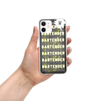 Coque iPhone DNKZ Crew Bartender jaune — protection barman cocktail streetwear