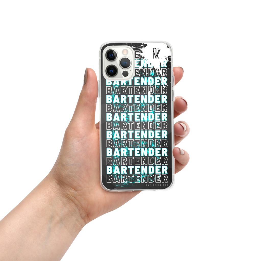 Coque barman barmaid DNKZ bleu — marque française bartender