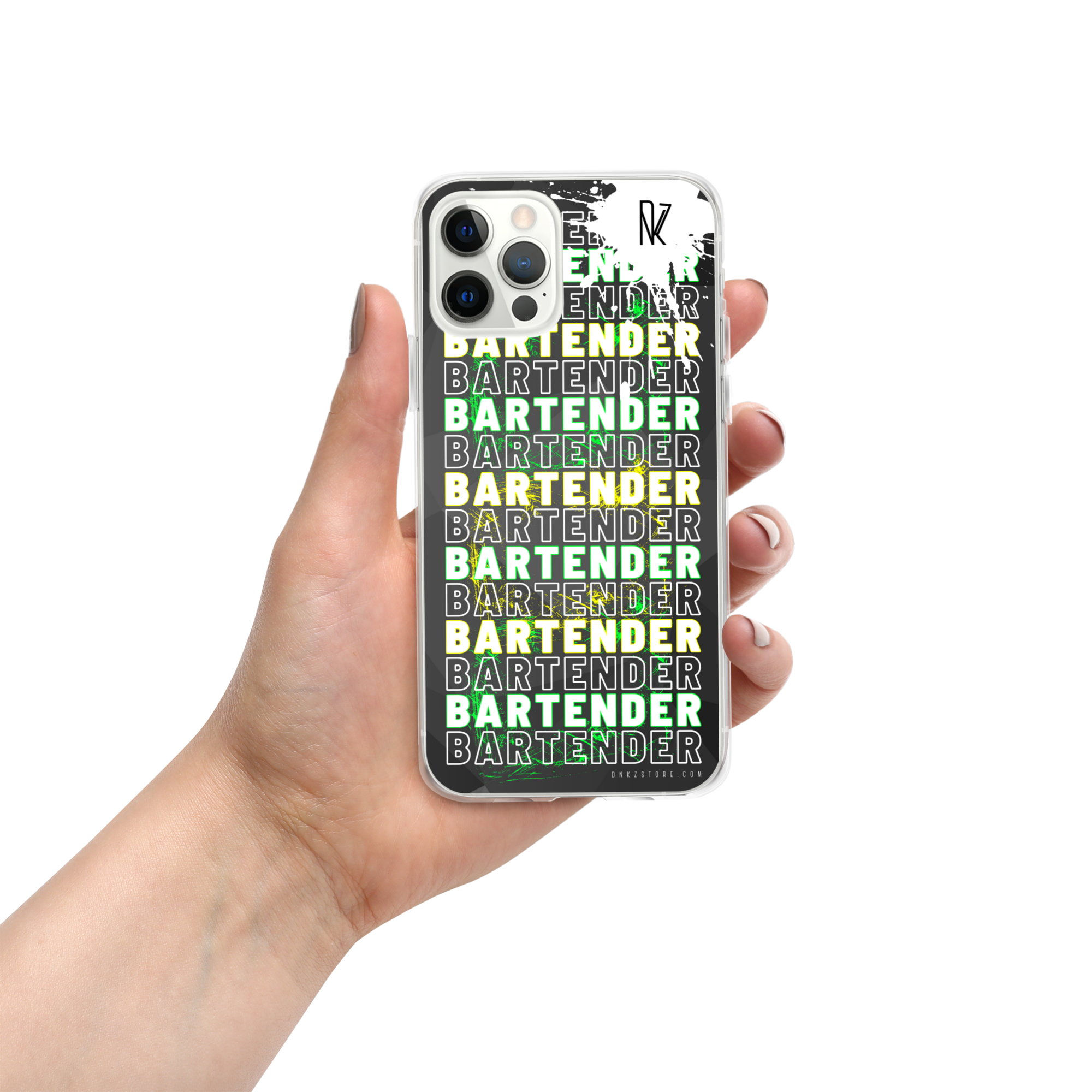 Coque pour iPhone® DNKZ Crew Bartender - "Green & Yellow"