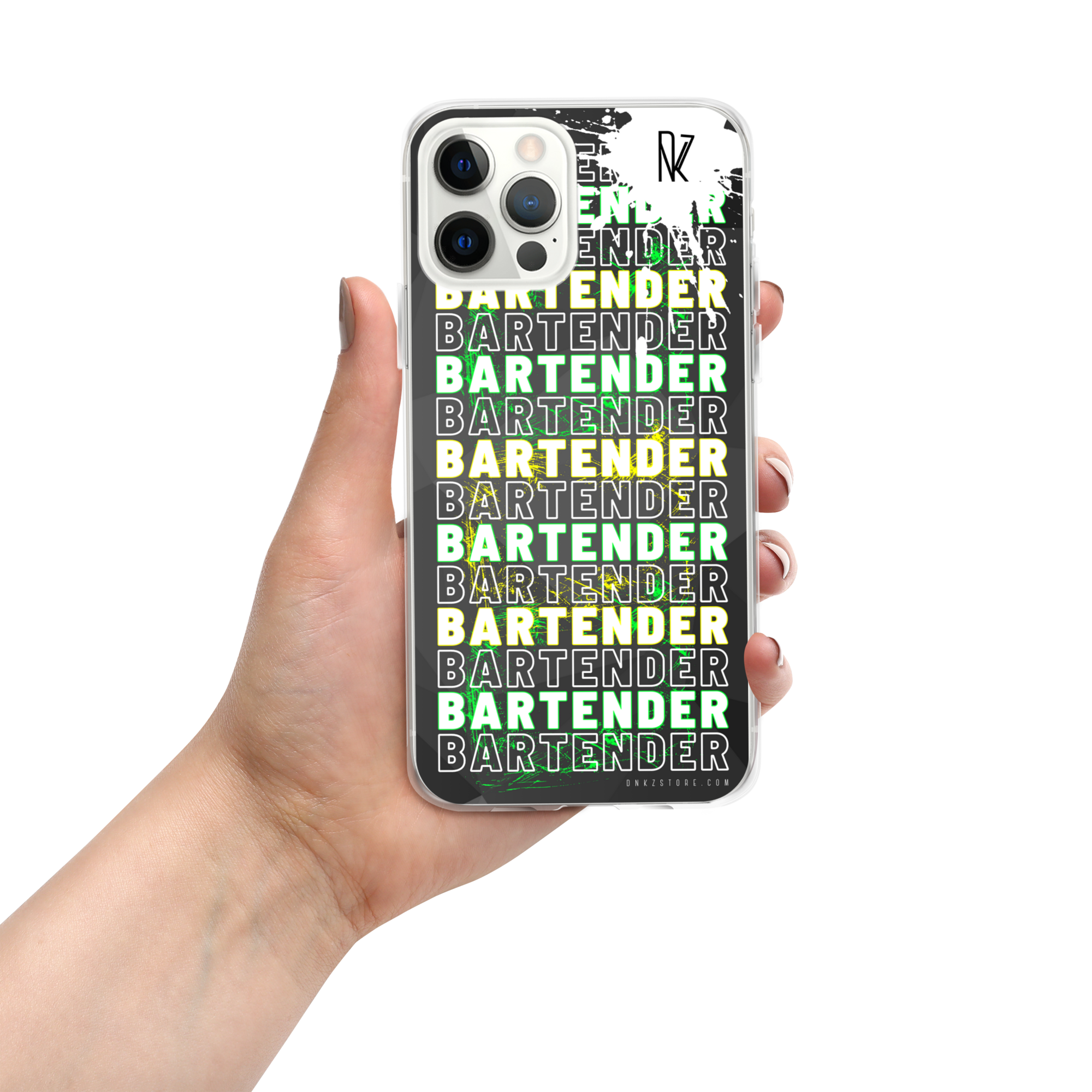 Coque pour iPhone® DNKZ Crew Bartender - "Green & Yellow"