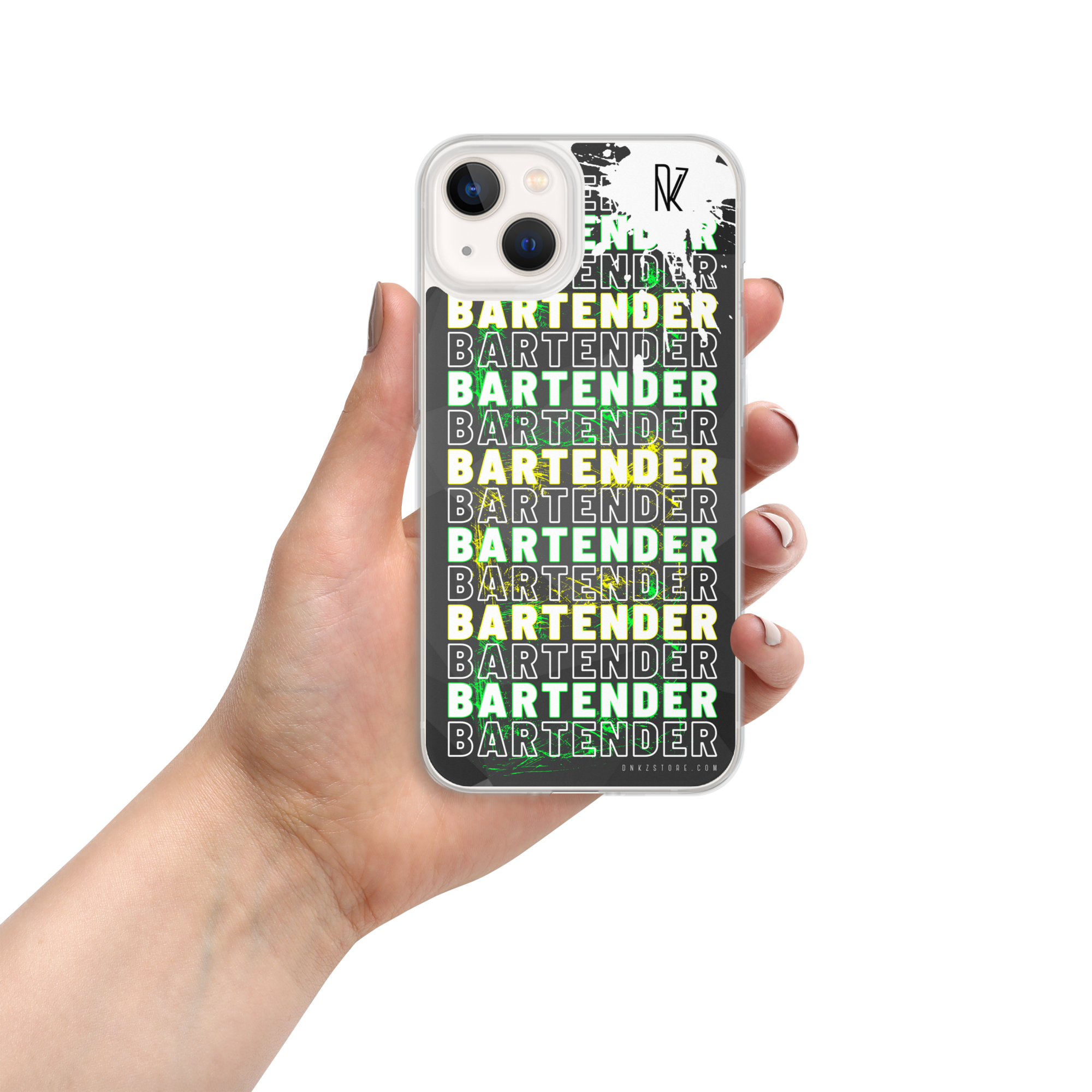 Coque pour iPhone® DNKZ Crew Bartender - "Green & Yellow"