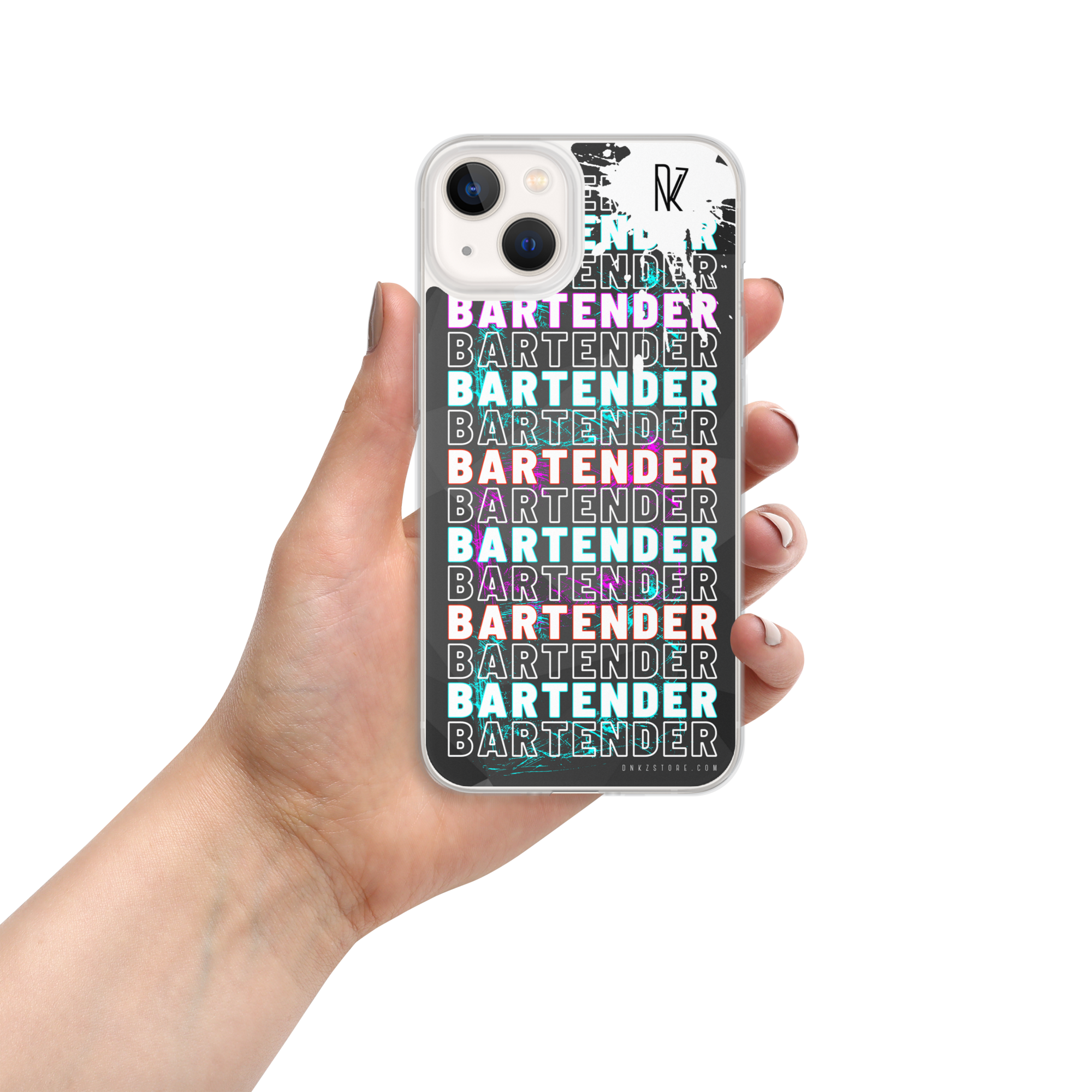 Coque pour iPhone® DNKZ Crew Bartender - "Blue & Purple"