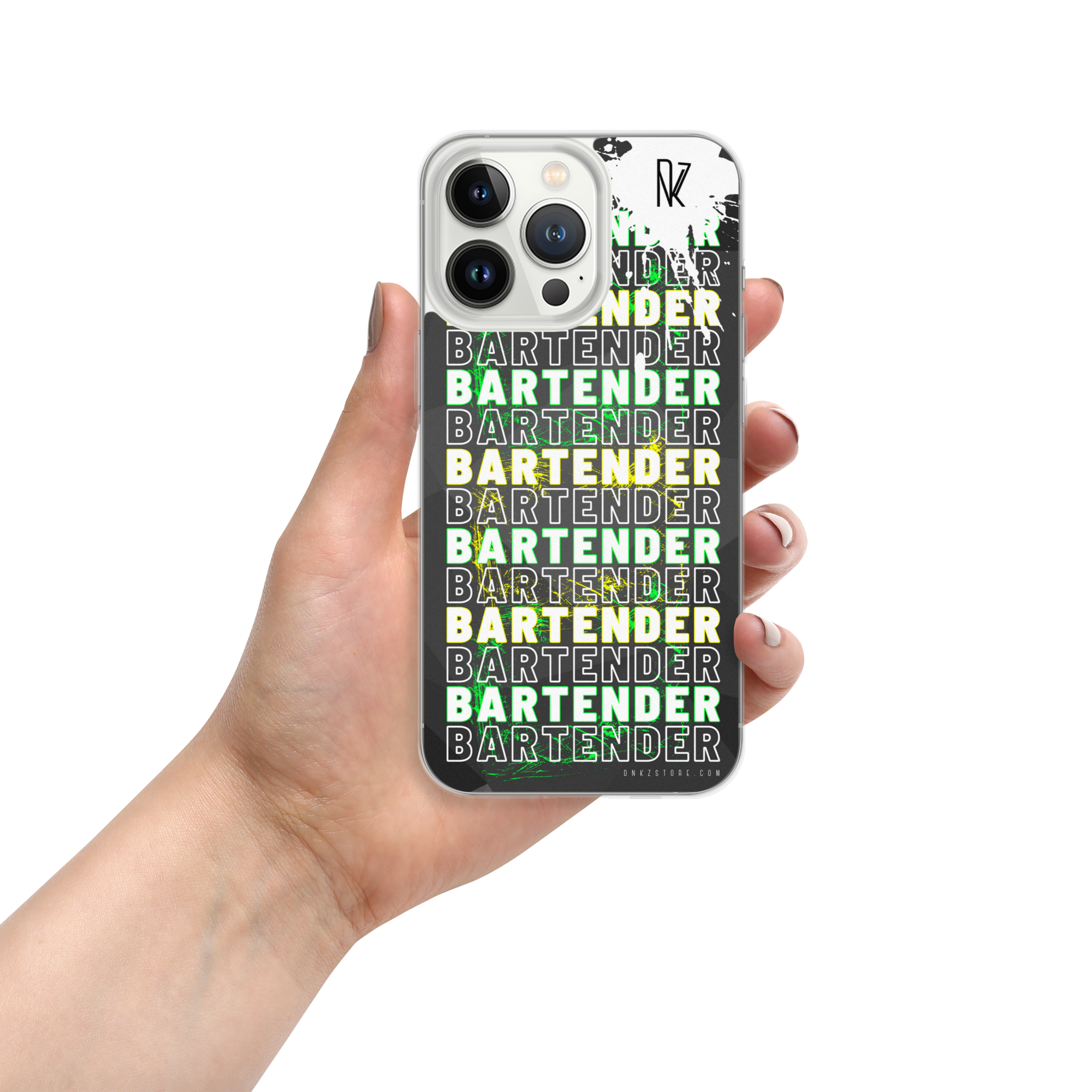 Coque pour iPhone® DNKZ Crew Bartender - "Green & Yellow"