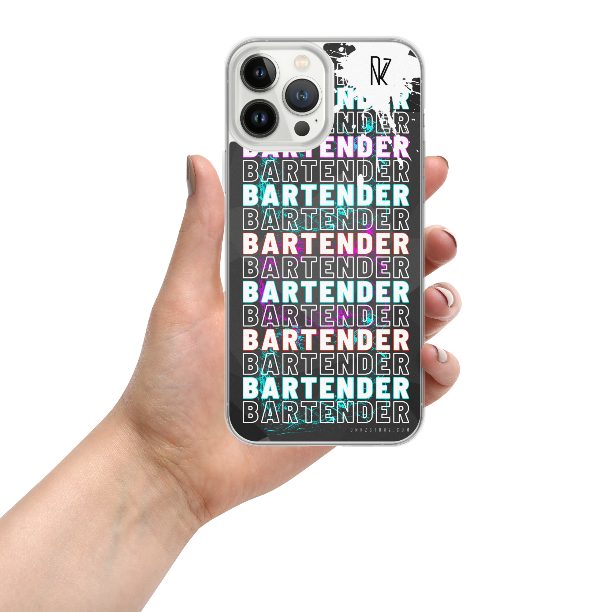 Coque pour iPhone® DNKZ Crew Bartender - "Blue & Purple"