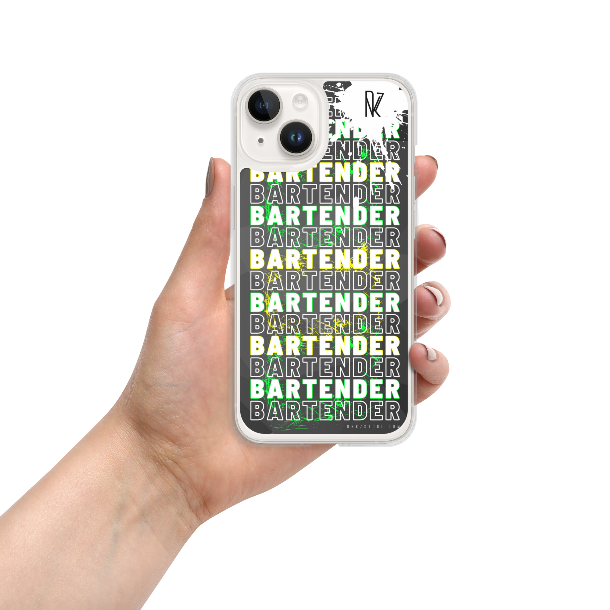 Coque pour iPhone® DNKZ Crew Bartender - "Green & Yellow"
