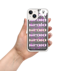 Coque iPhone DNKZ Crew Bartender violet — protection iPhone barman barmaid France