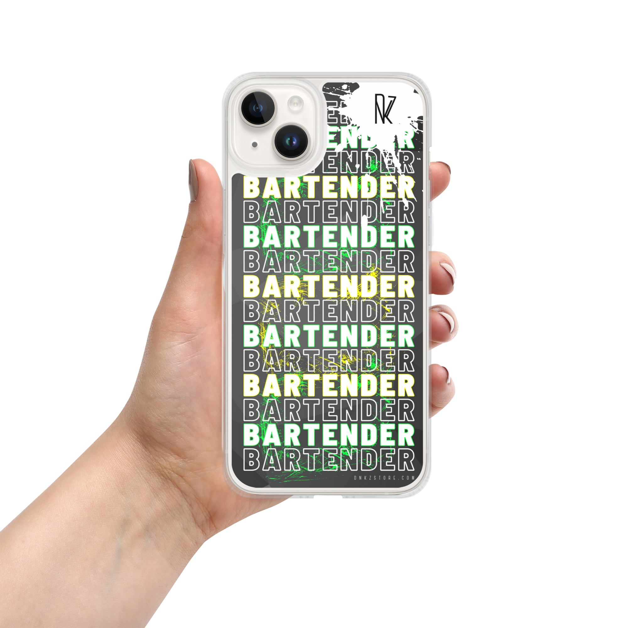Coque pour iPhone® DNKZ Crew Bartender - "Green & Yellow"