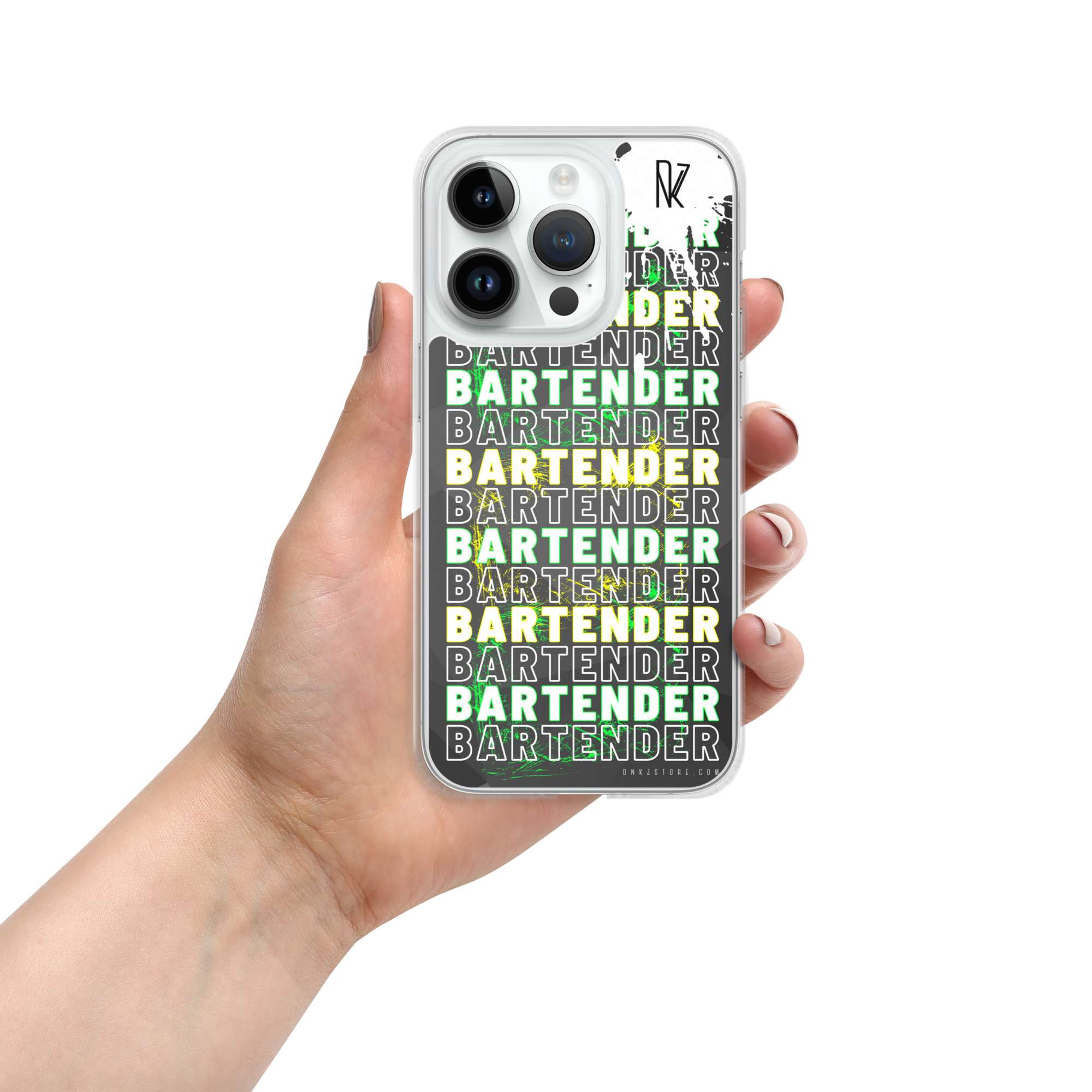 Coque pour iPhone® DNKZ Crew Bartender - "Green & Yellow"