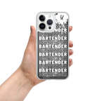 Coque iPhone DNKZ Crew Bartender blanc — accessoire barman bartender streetwear