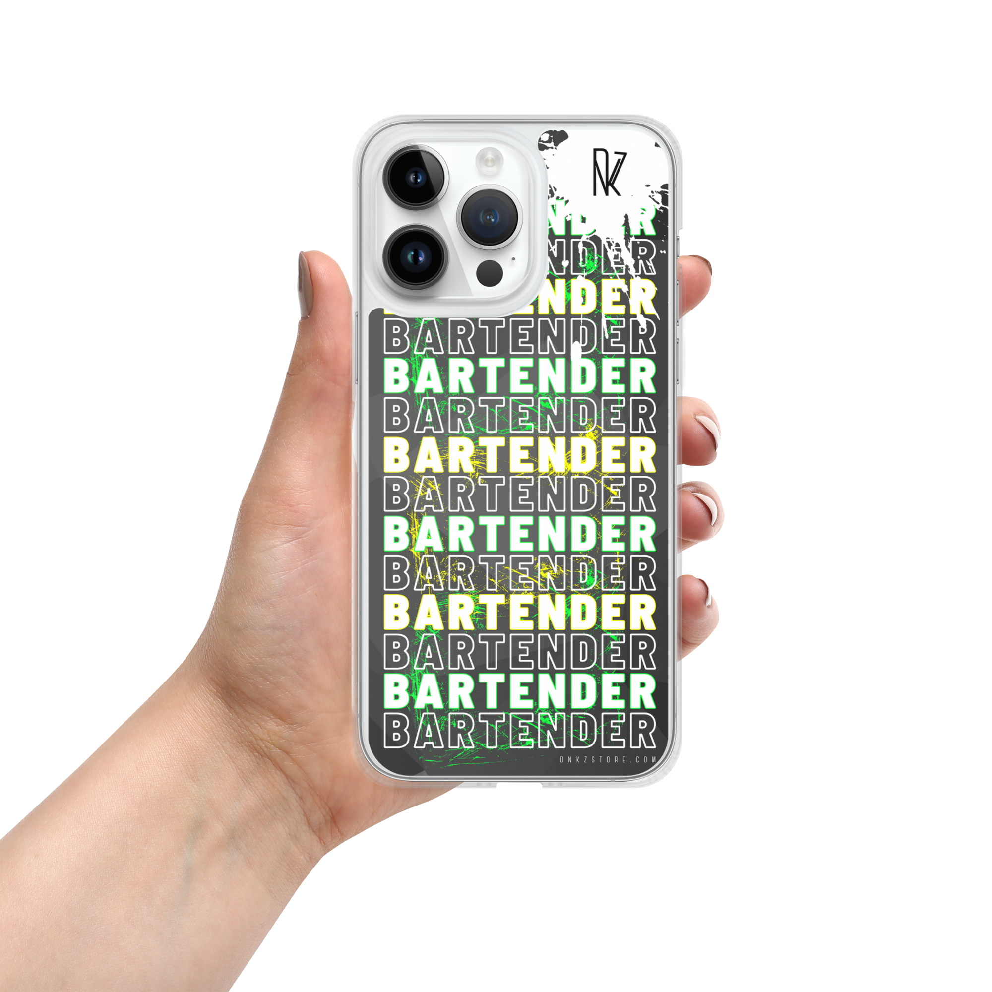 Coque pour iPhone® DNKZ Crew Bartender - "Green & Yellow"